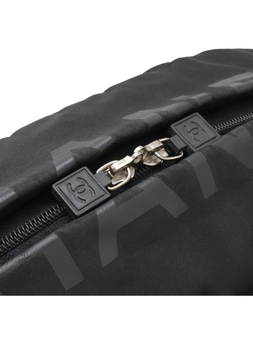 Chanel Sports Line CC Logo Boston Bag 2-Way Rubber Nylon Black Yellow - Picture 6 of 9